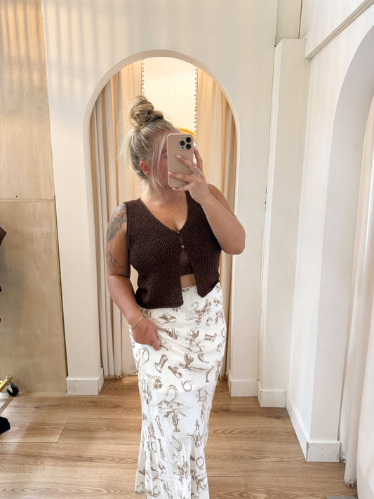 Wrenly Western Print Skirt