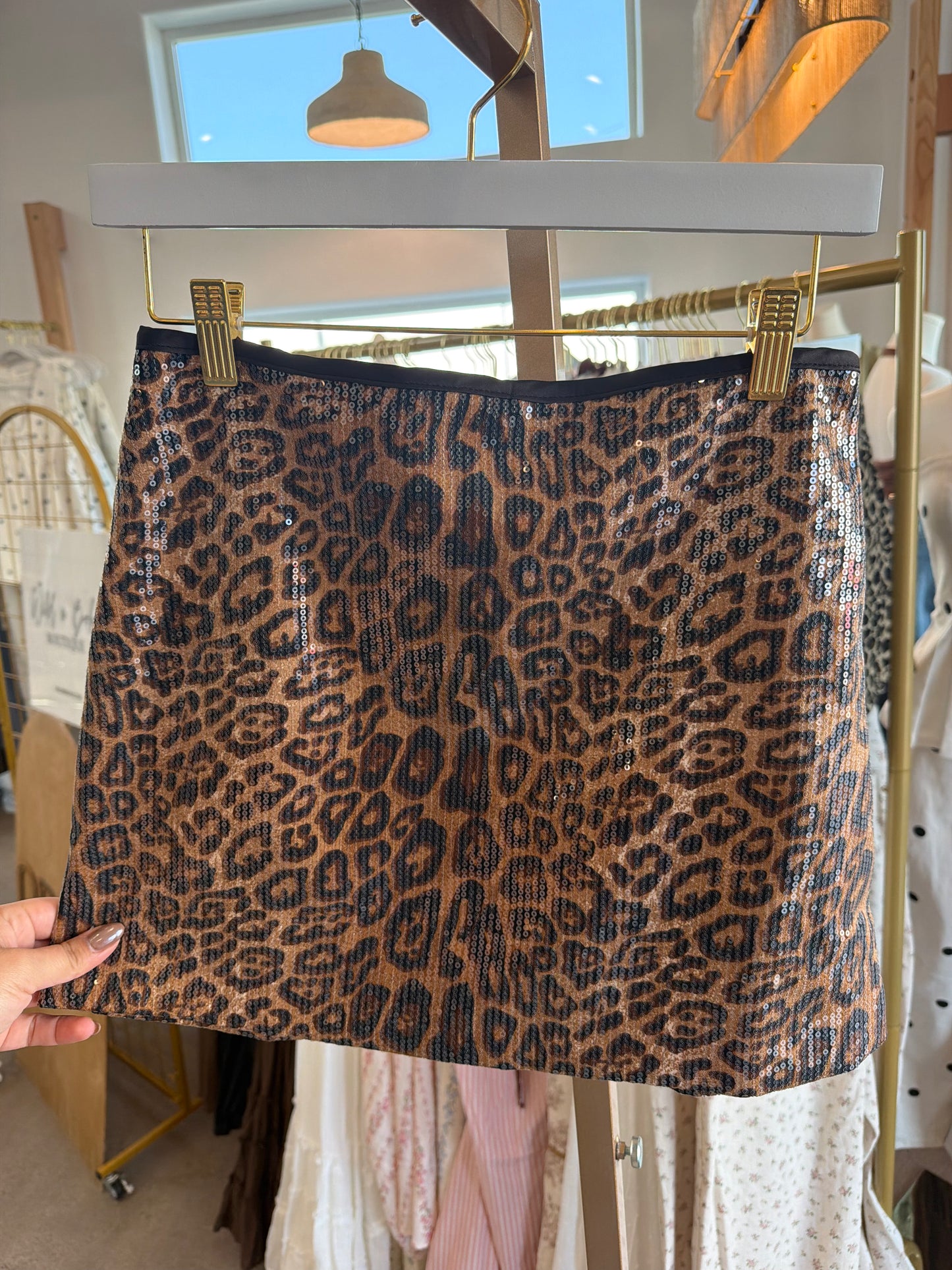 Sequence Leopard Skirt
