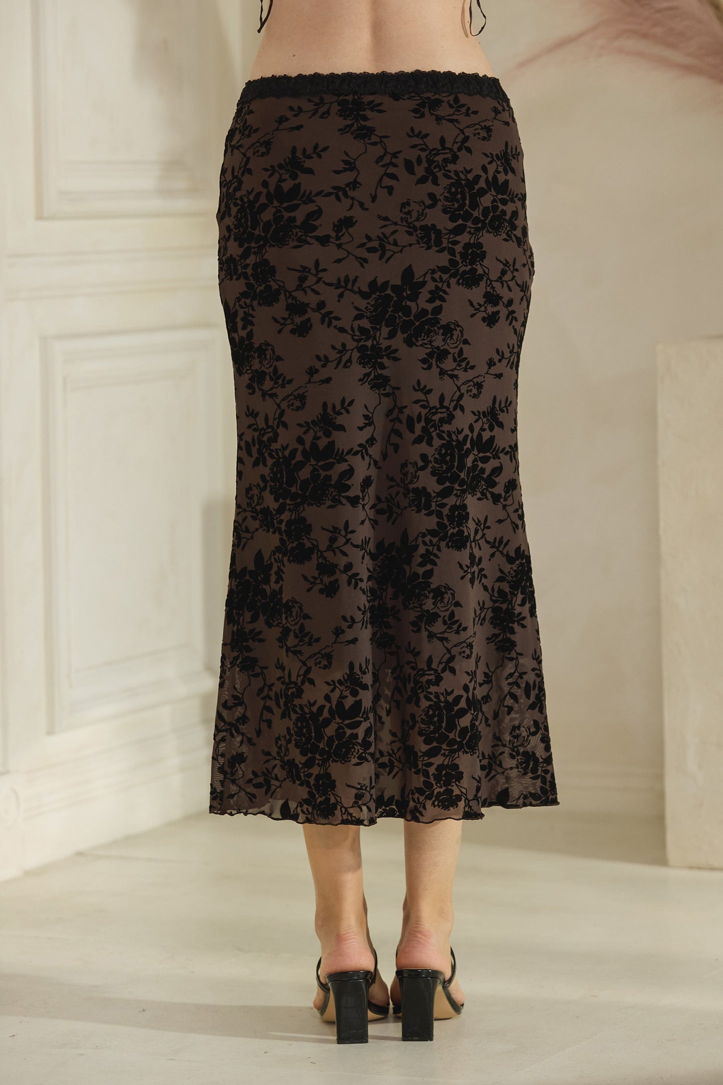 Laura Floral Mesh Maxi Skirt