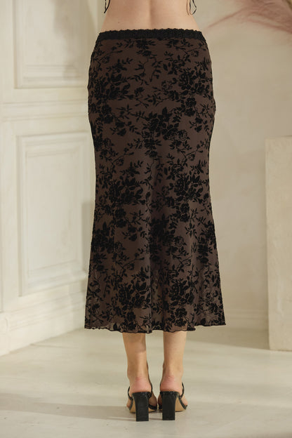 Laura Floral Mesh Maxi Skirt