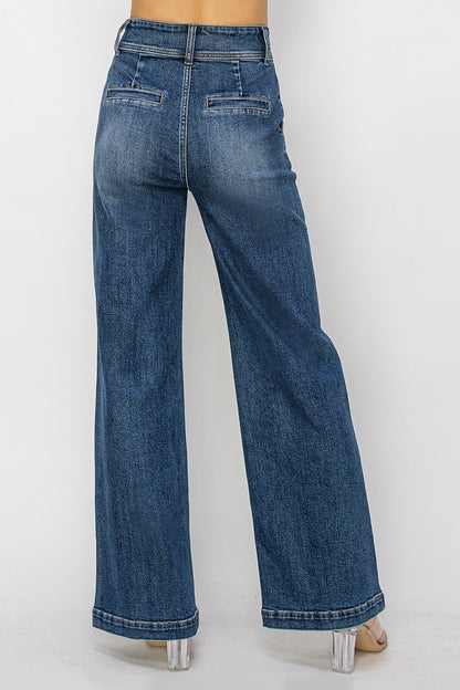 Gilly Dark Wash | Wide Leg