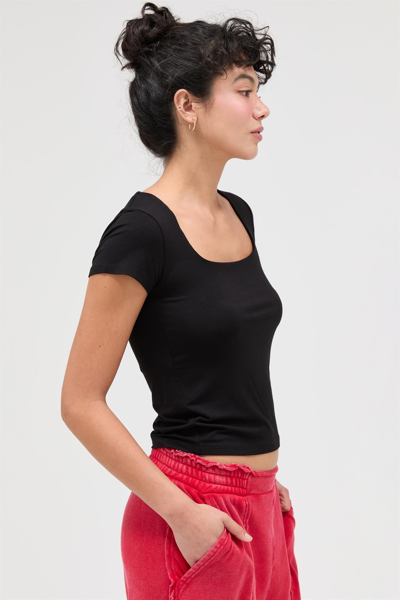 River Square Neck Top (Four Colors)*