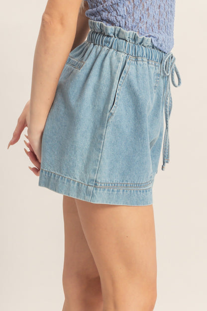 Rose Chambray Shorts*