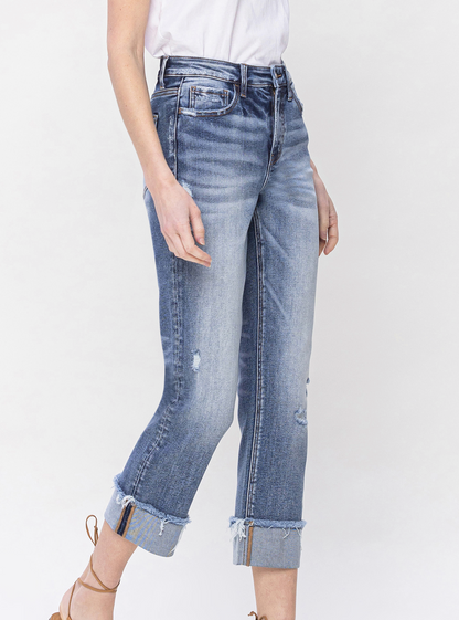 Mari Cuffed Straight Jean (Reg $52)