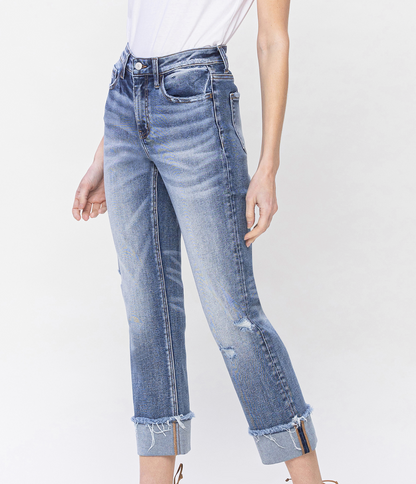 Mari Cuffed Straight Jean (Reg $52)