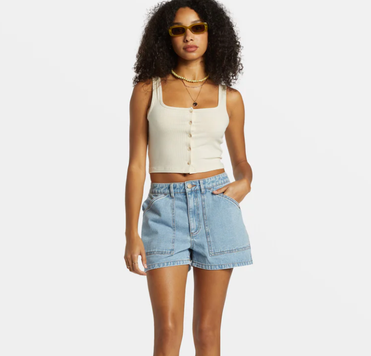 Leia Carpenter Denim Shorts