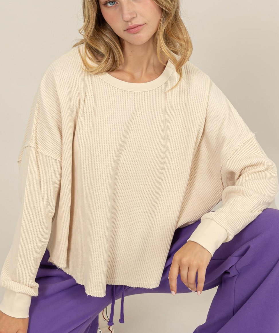 Annie Waffle Knit Top