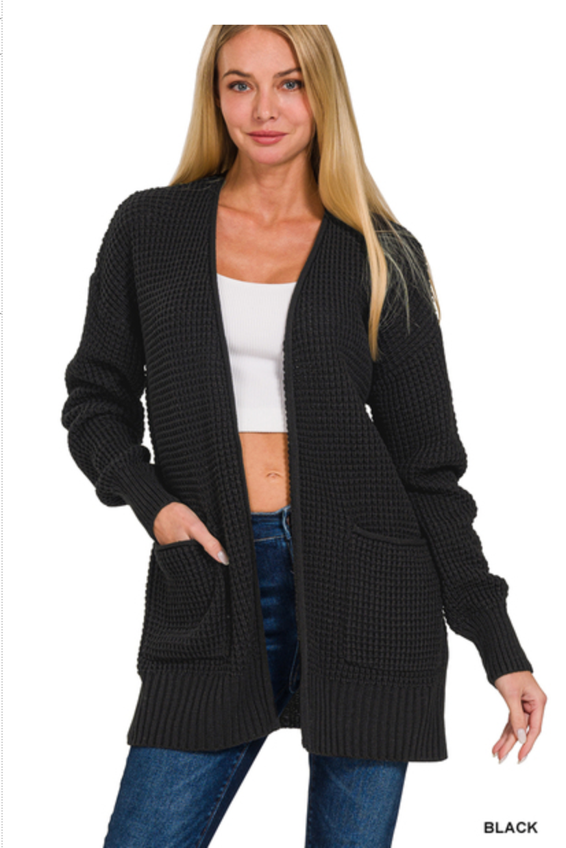 Ayanna Waffle Knit Cardigan