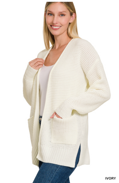 Ayanna Waffle Knit Cardigan