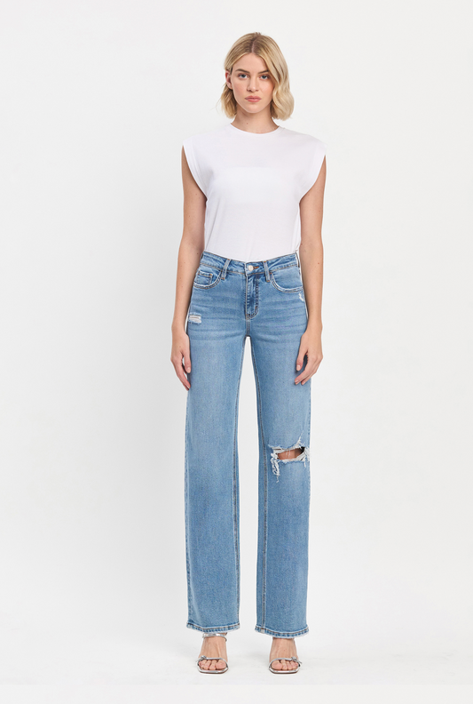 Maddy Slim Wide Leg Jean