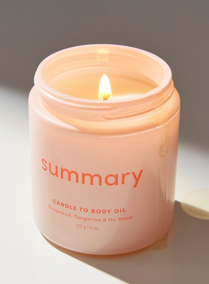 Summary Candle to Bodyoil