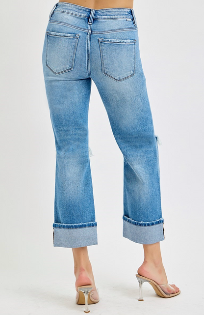 Sheila Crop Straight Cuff Jean