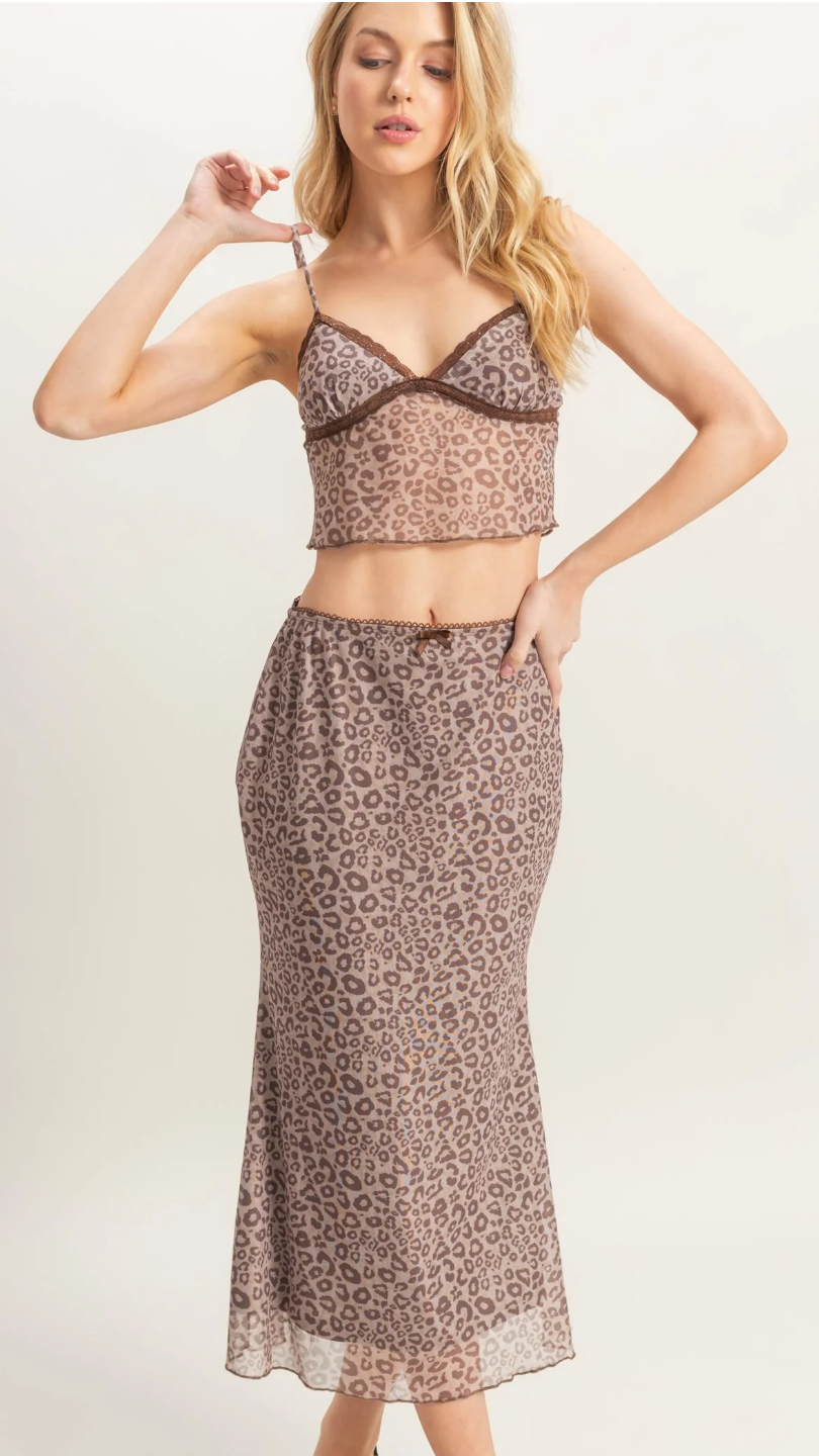 Jax Leopard Skirt