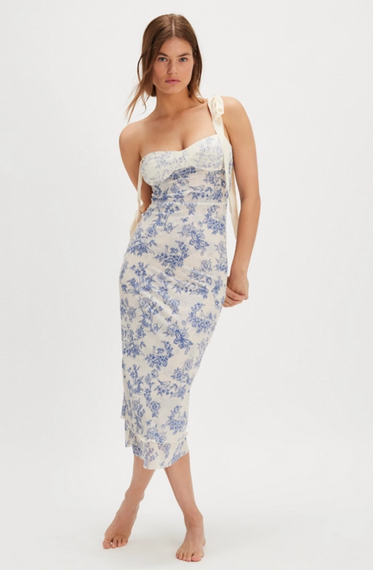 Printed Toile Got Glam Slip Dress