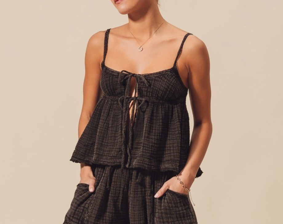 Ginny Gauze Tie Vest