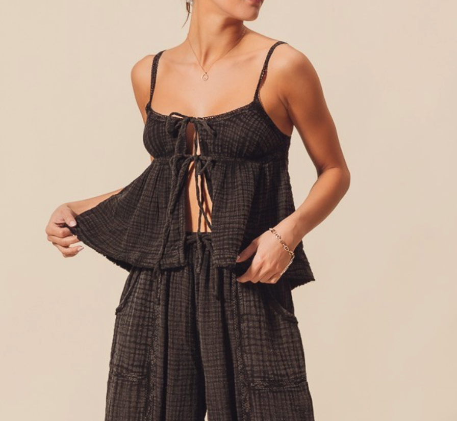 Ginny Gauze Tie Vest
