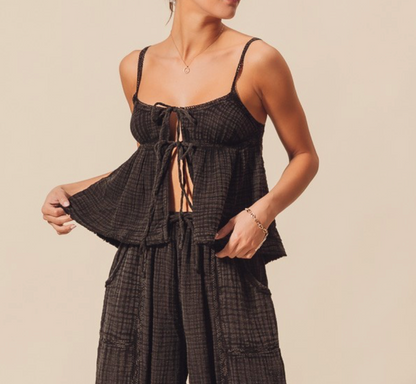 Ginny Gauze Tie Vest