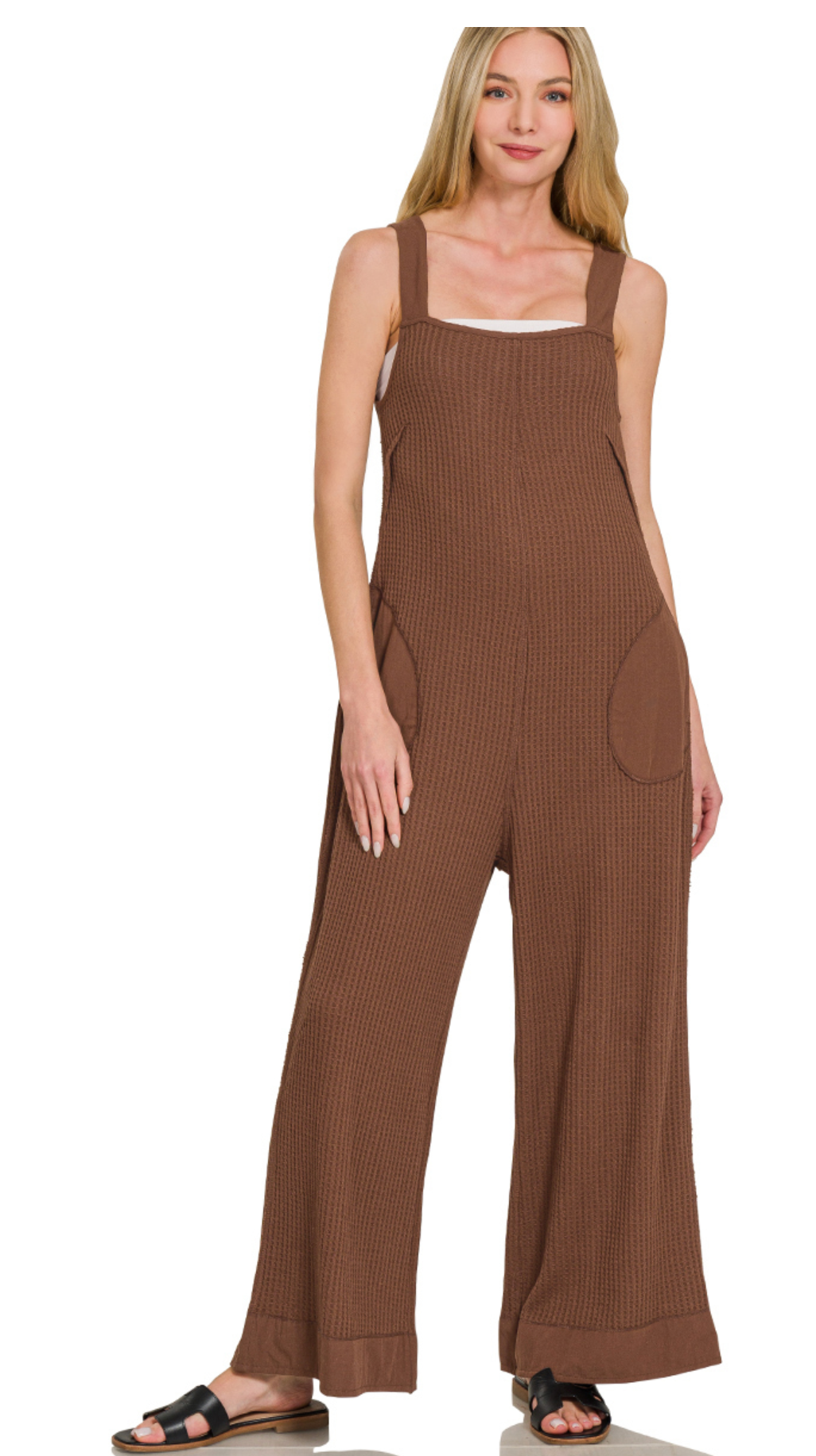 Katie Waffle Knit Jumpsuit