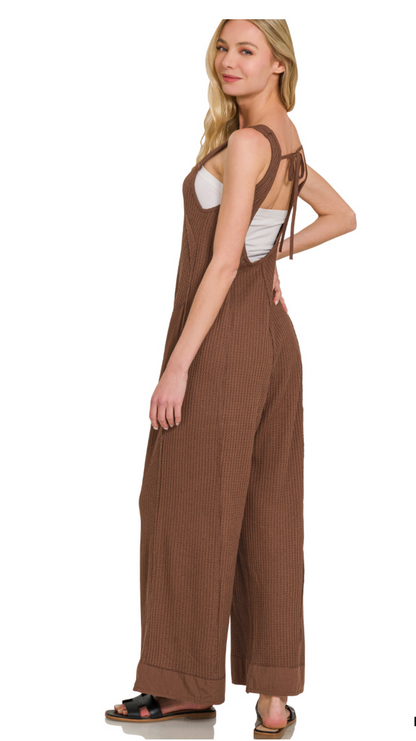 Katie Waffle Knit Jumpsuit