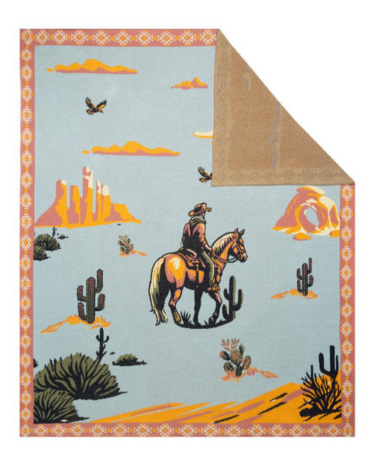 Lone Bronco Rider Throw