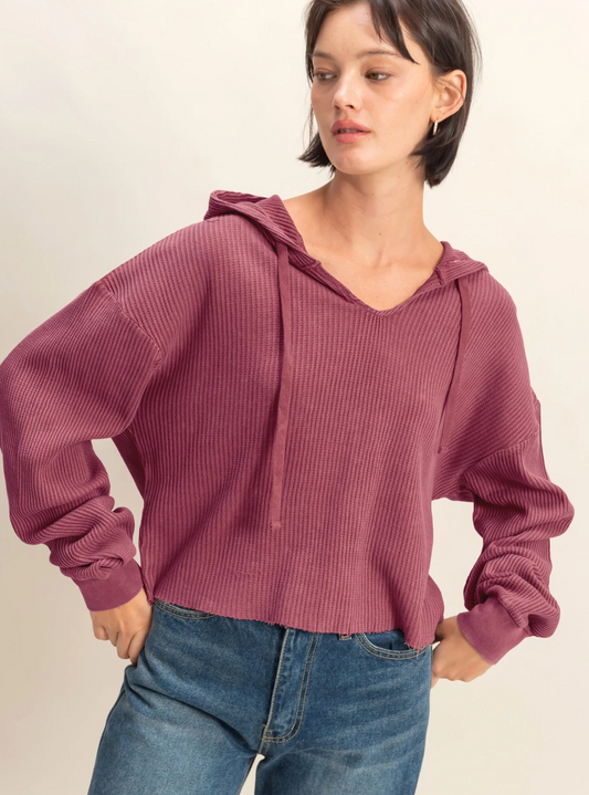 Karla Waffle Knit Hoodie (8 Colors)