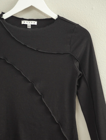 Asymmetrical Raw Edge Top (5 Colors)