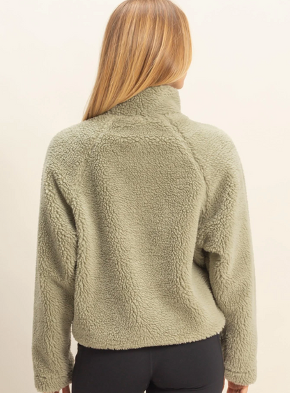 Sherpa Half Snap Jacket (5 Colors)