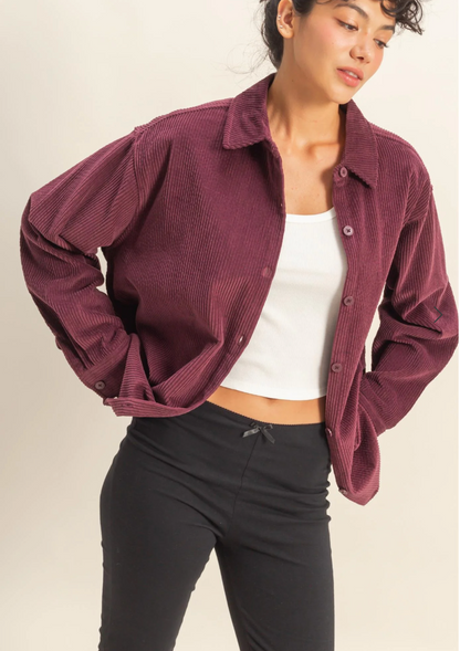 Corduroy Shacket (5 Colors)