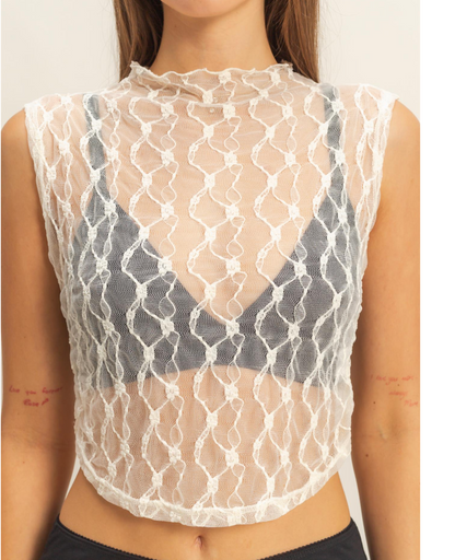 Chic Sheer Lace Top (3 Colors)