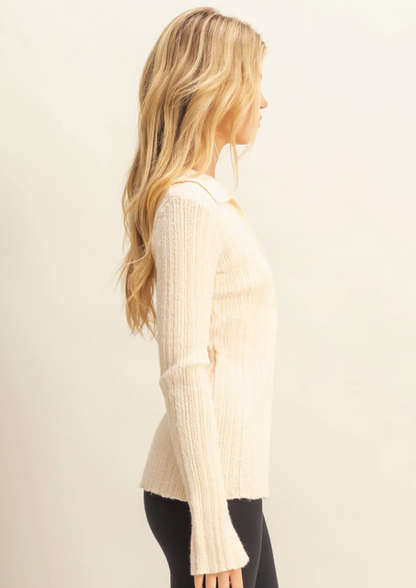 Cardigan with Envelope V-Neckline (3 Colors)
