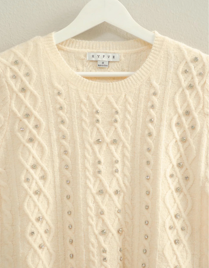 Rhinestone Studded Sweater (3 Colors)