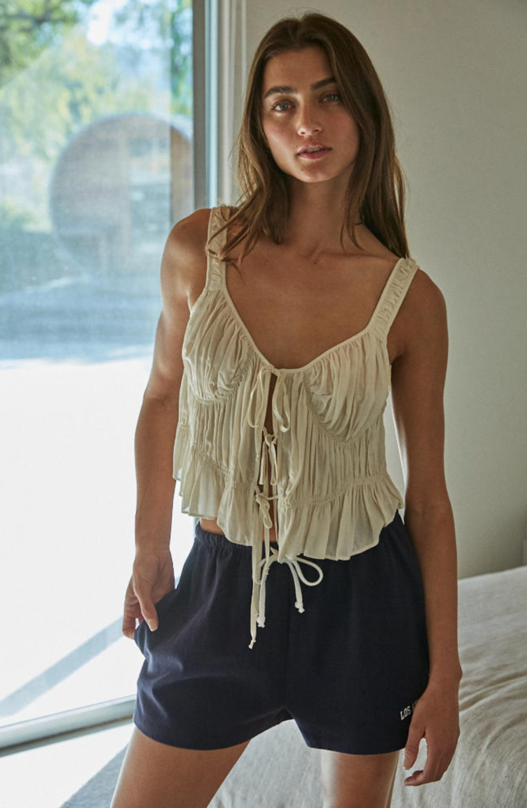 Ruched Peplum Tank (Two Colors)