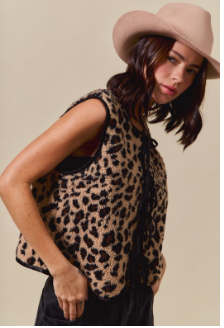 Robin Leopard Sherpa Vest