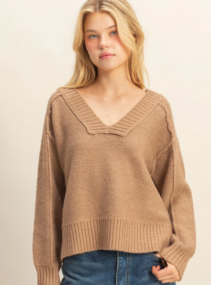 Georgina V-Neck Sweater (Three Colors)
