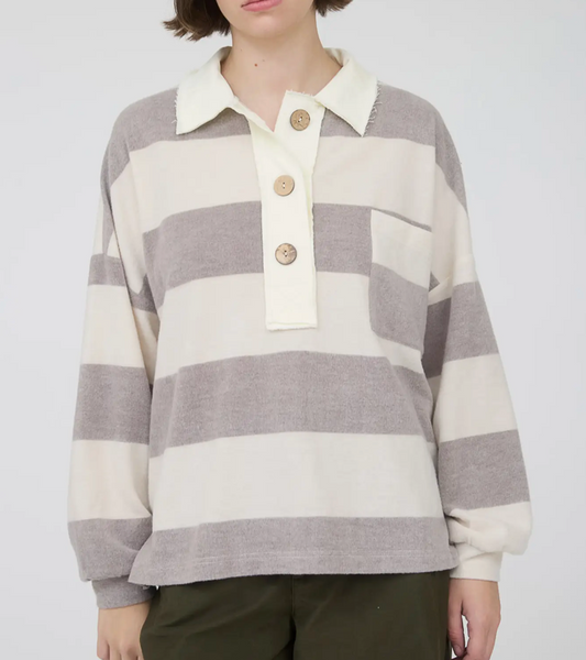 Washed Stripe Rugby Shirt