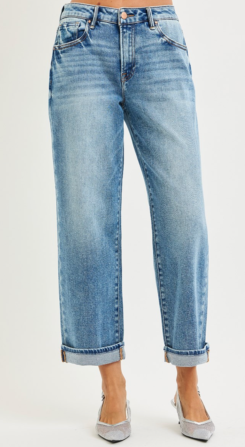 Bobbi Boyfriend Cuff Jean