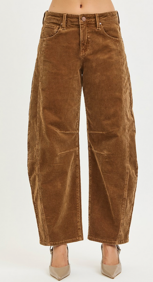 Teddy Corduroy Barrel Jeans