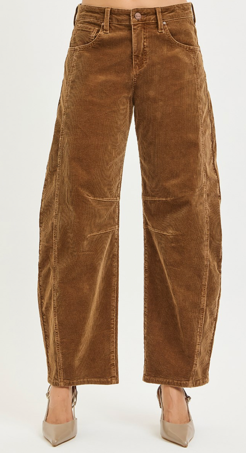 Teddy Corduroy Barrel Jeans