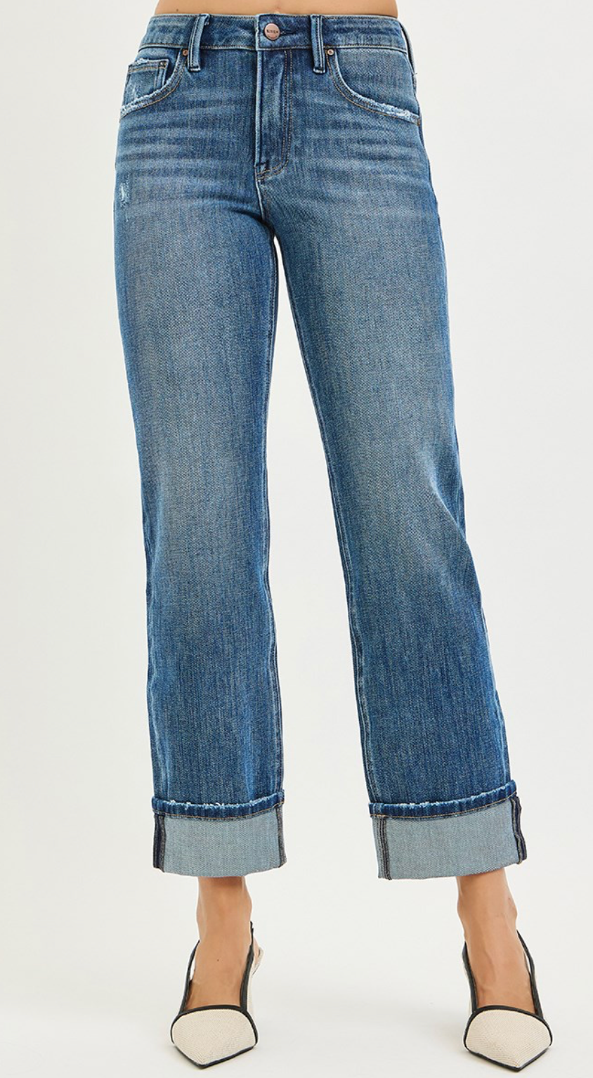 Peggy Straight Cuffed Jean