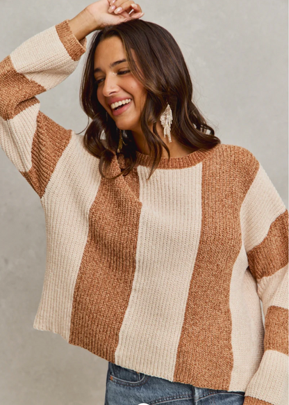 Chenille Stripe Sweater