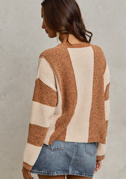 Chenille Stripe Sweater