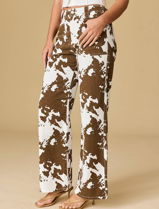 Marlin Cow Print Pants