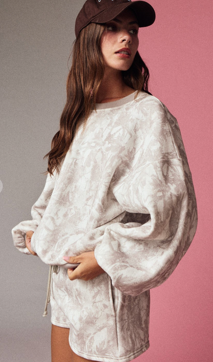 Camo Crew Neck and Short Set