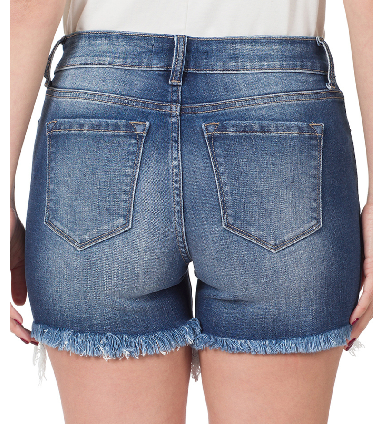 Brooke Mid Rise Raw Hem Short