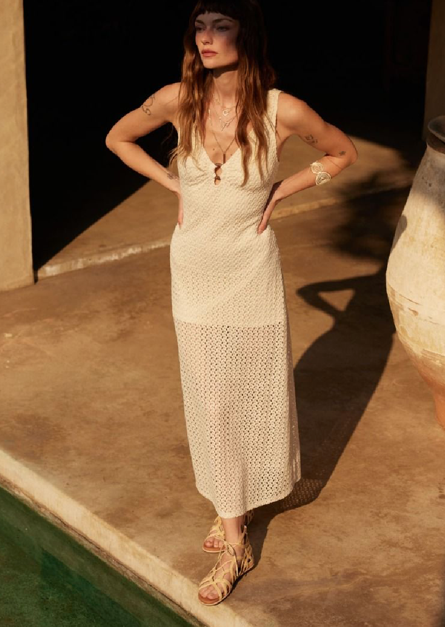 Molly Crochet Knit Maxi Dress
