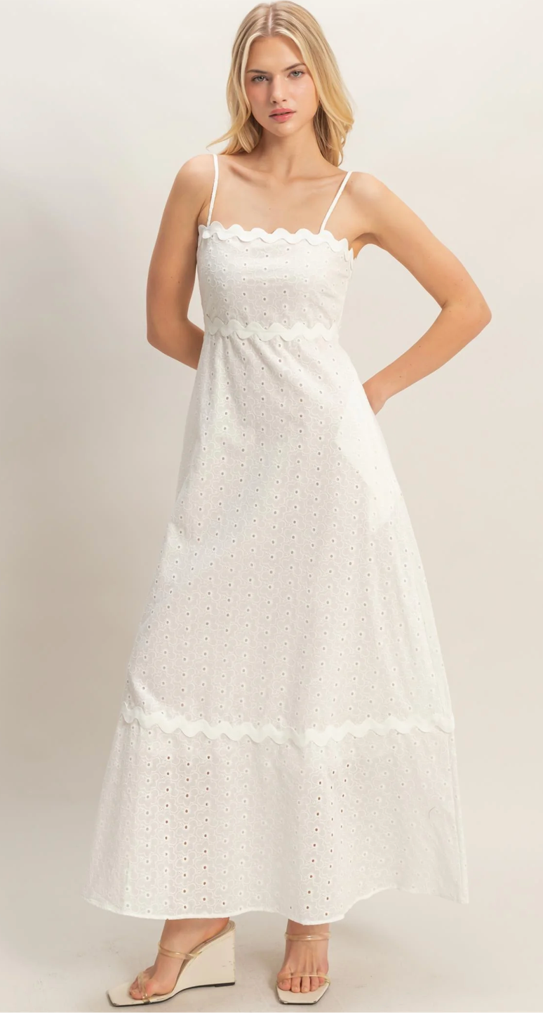 Savannah Eyelet Midi Dress