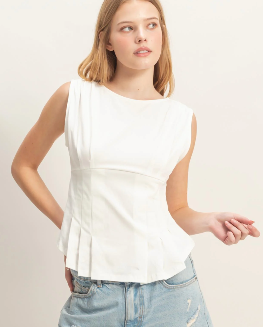 Julia Sleeveless Peplum Top
