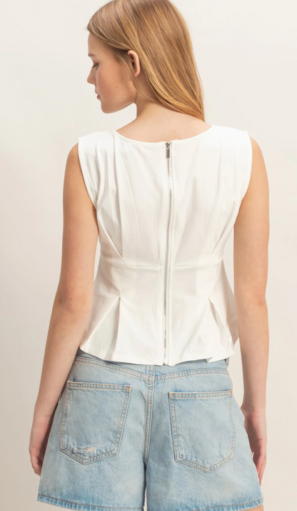 Julia Sleeveless Peplum Top