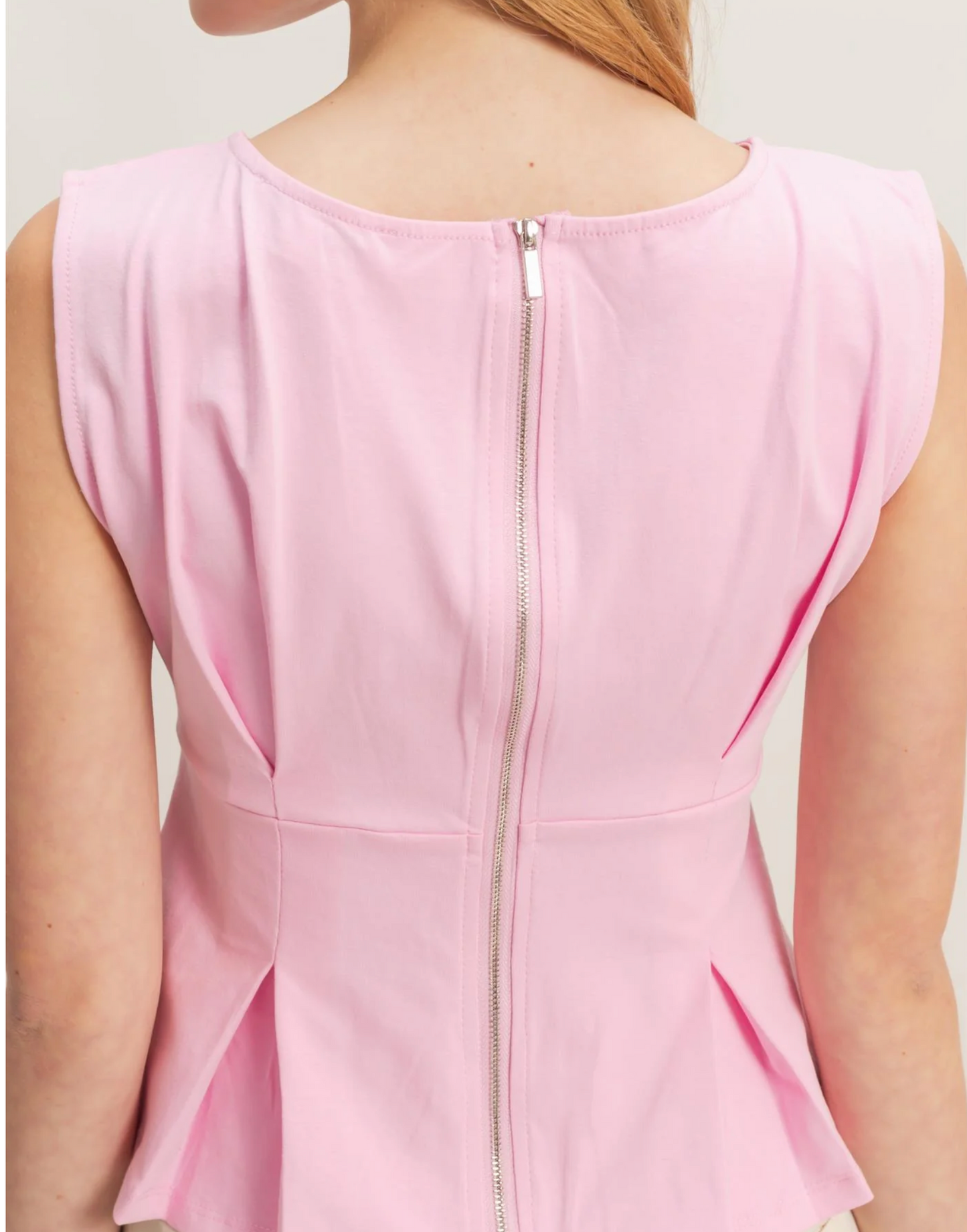 Julia Sleeveless Peplum Top