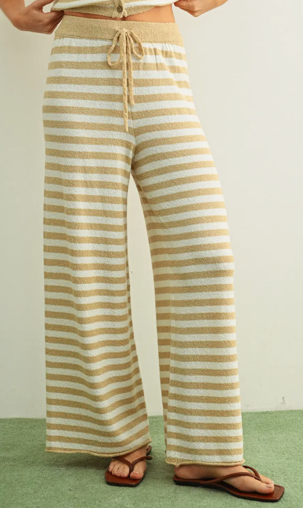 Kendra Striped Knit Pants (Two Colors)